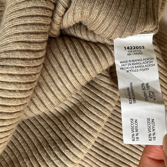 Black Tape_ Women’s Long Sleeve Stretchy Body Con Midi Dress size XL,Solid Beige - Picture 7 of 10